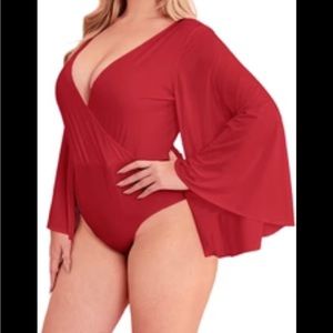 SHEIN maroon body suit 2XL